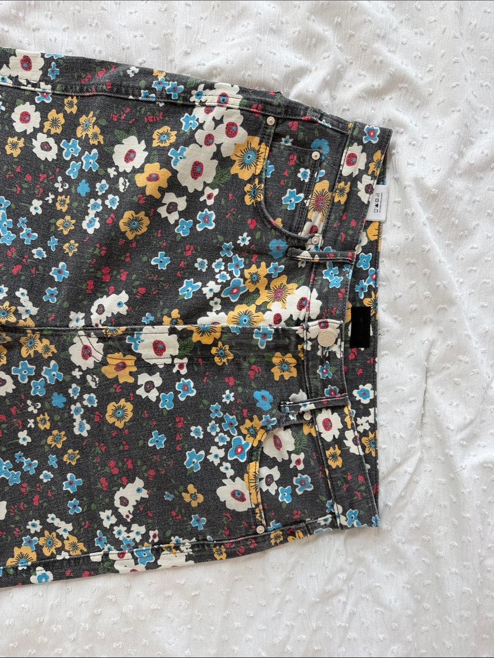 MOTHER high-waisted smokin double ankle jeans Floral Print - Picture 4 of 4